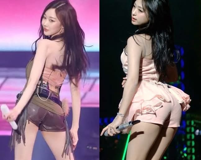 Who actually has thicker thighs in this comparison?