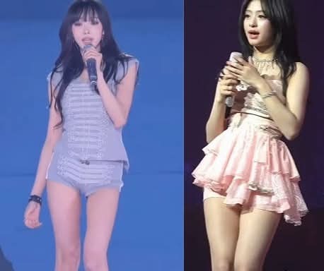Who actually has thicker thighs in this comparison?