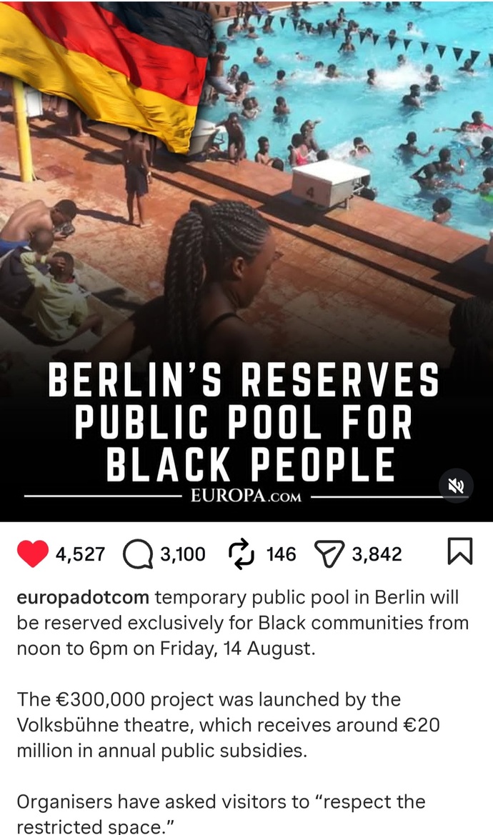 What are your thoughts on Berlin bringing back Jim Crowe/Appartheid?
