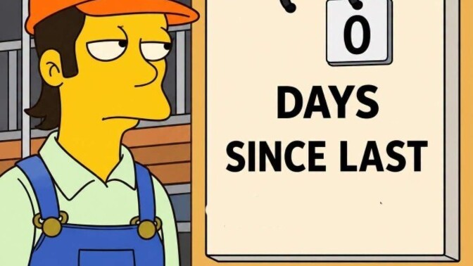 What has it been zero days since?