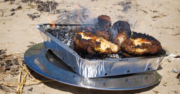 Have you ever successfully cooked anything on a disposable barbecue?