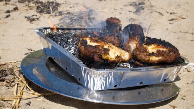 Have you ever successfully cooked anything on a disposable barbecue?