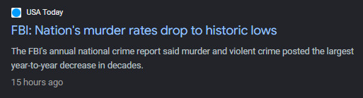 Is it coincidence that the biggest drops in murder and violent crime in history happened immediately after President Trump secured the border in 2025?