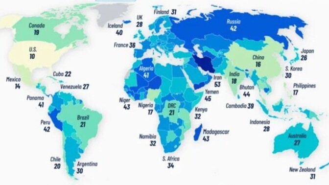 Ooh a map with numbers, but what do they mean?