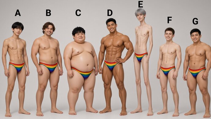 Which Male Body looks Most Attractive to You?