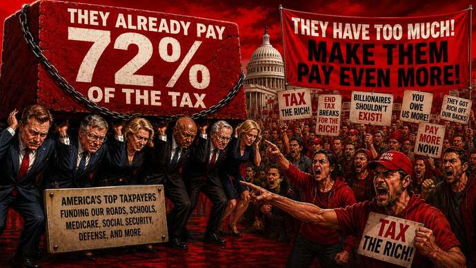 The top 10% of income earners already pay almost 3/4 of all the income taxes. Does any rational person consider that to be less than a fair share?
