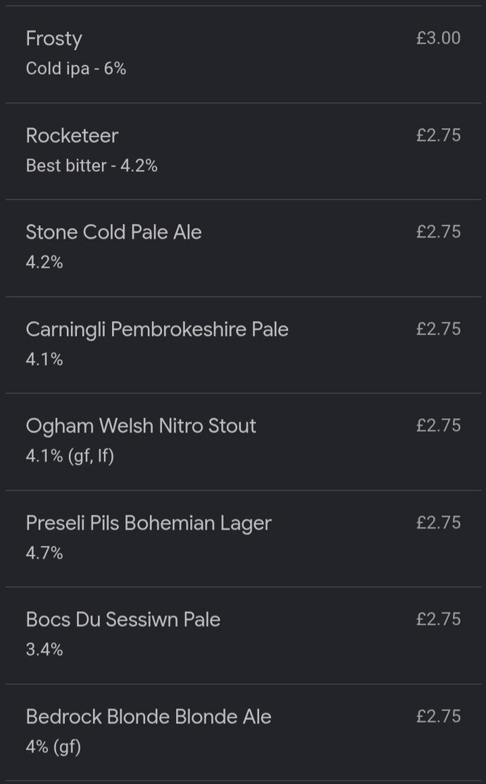 When ordering drinks if they dont have your brand how do you choose?