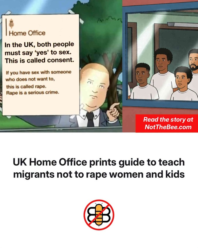 Why is the UK government issuing anti-rape leaflets to migrants instead of stopping the boats?