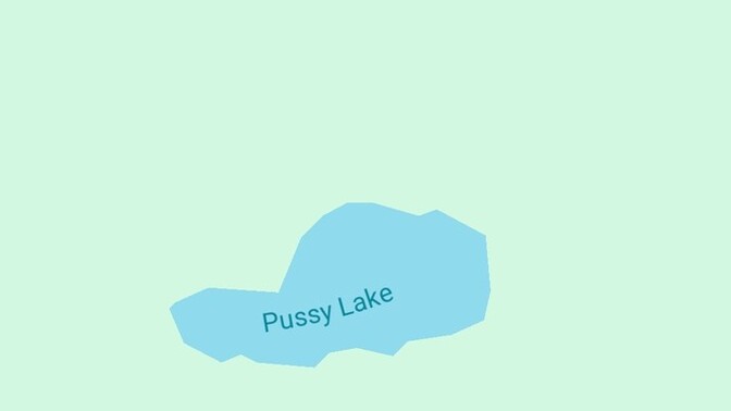 Did you know there's a lake in Canada called "Pussy Lake"?