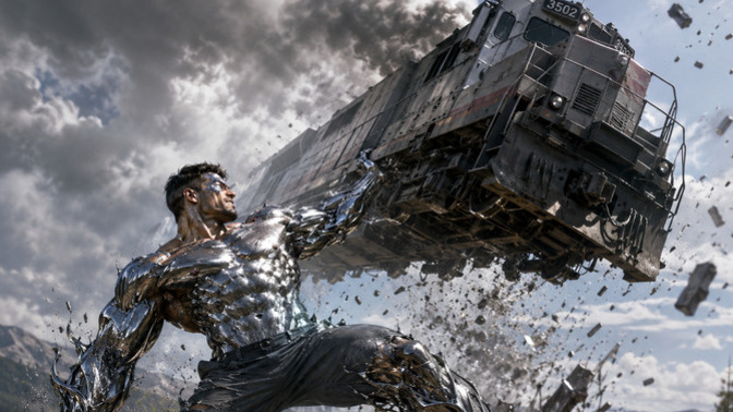 Is this AI-generated artwork of my villain Rock too overpowered?