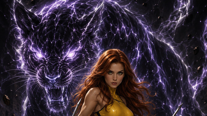 What do you think of my first AI image draft of Aria Star and her Vosk?
