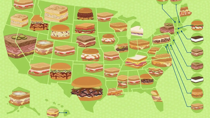 Americans, does this “most popular sandwich” map get your state right?