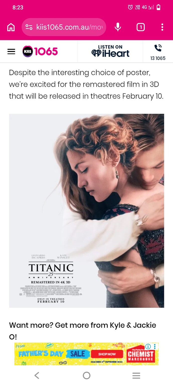 Do you feel moved by the Titanic movie poster, why or why not?