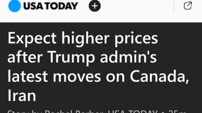 Are you excited about paying even higher prices now that Trump has reignited another stupid trade war with Canada?