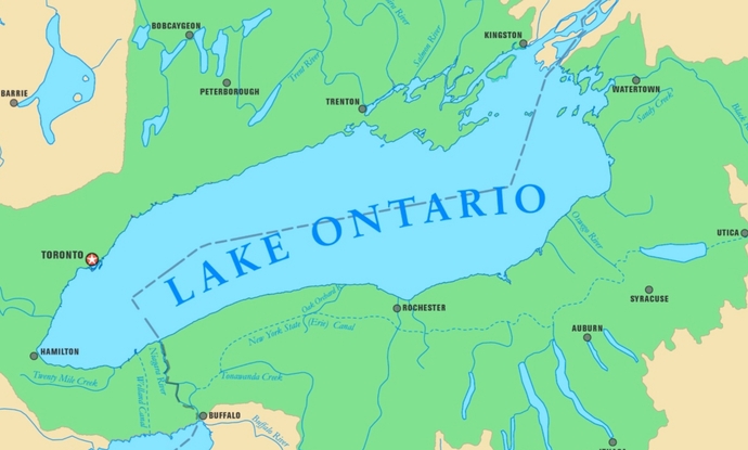 A map of Lake Ontario