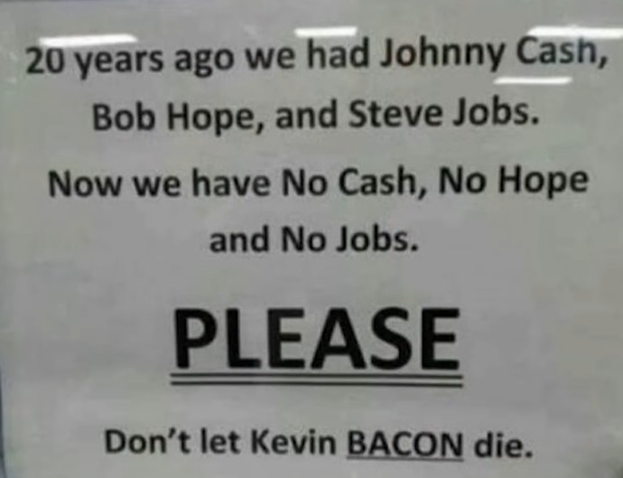 What would you do if there was no bacon?