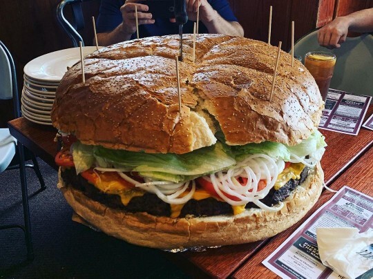 Would you try a burger eating challenge after not eating for days?
