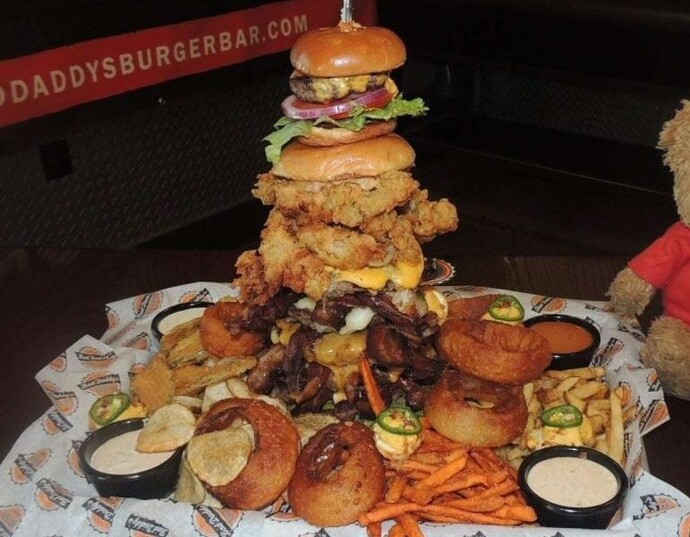 Would you try a burger eating challenge after not eating for days?