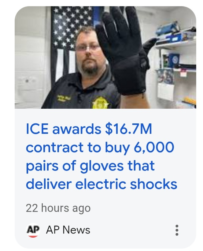 Do you think ICE getting electric gloves is a step too far?