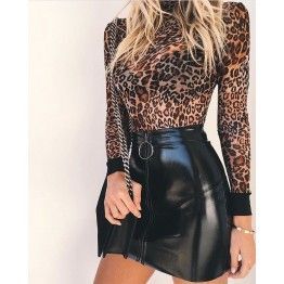 Which top to go with a leather mini skirt?