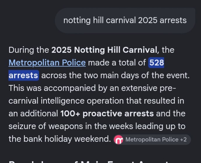 Why is there so much crime at the Nottinghill carnival?