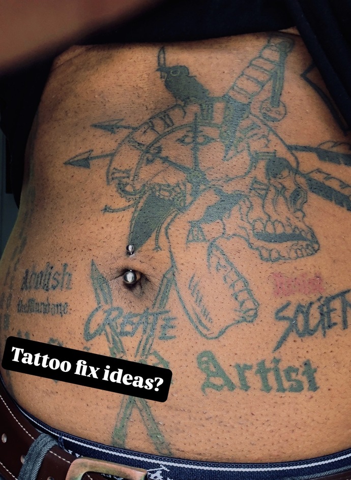 Is my belly button create pencil tattoo cringe or actually cool?