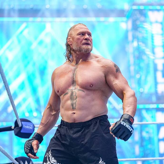 What stands out to you about Brock Lesnar’s physique at 49 years old?