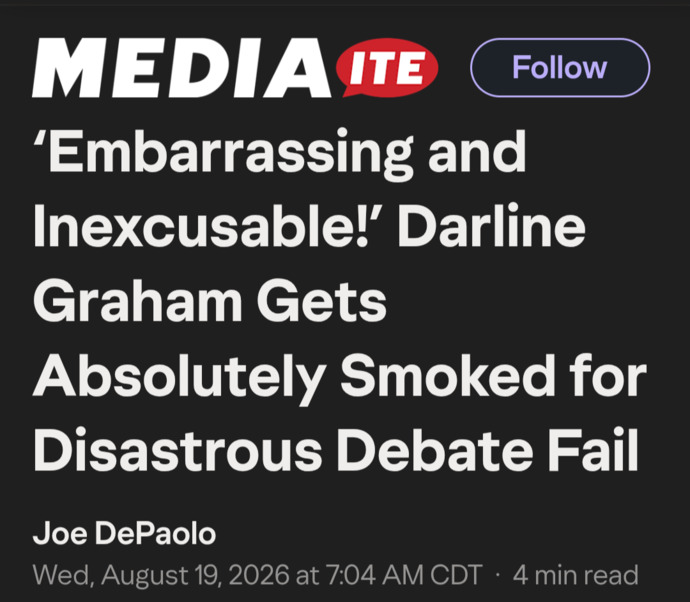 So, is Darline Graham running on Im Lindsey Grahams sister and Trump likes me... because shes a complete idiot?