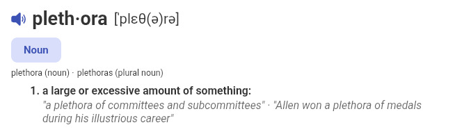 Just how many is a PLETHORA?