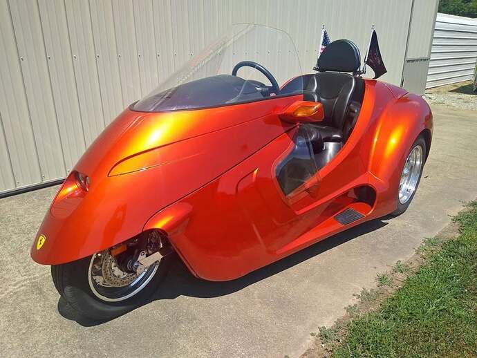 Who rides a motorcycle?
