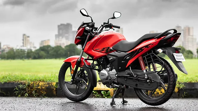 Who rides a motorcycle?