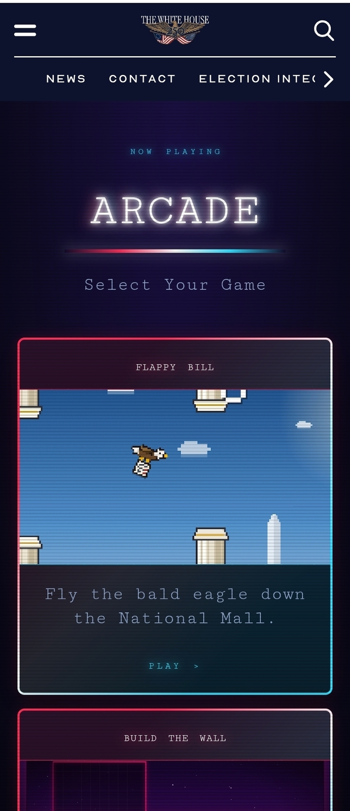 What are your thoughts on the new Arcade.gov and its political games?
