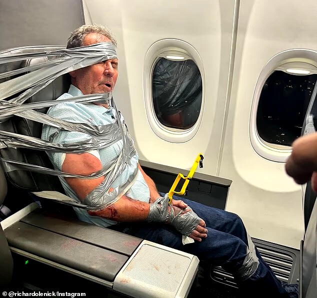 Is duct taping passengers a violation of their free speech rights?