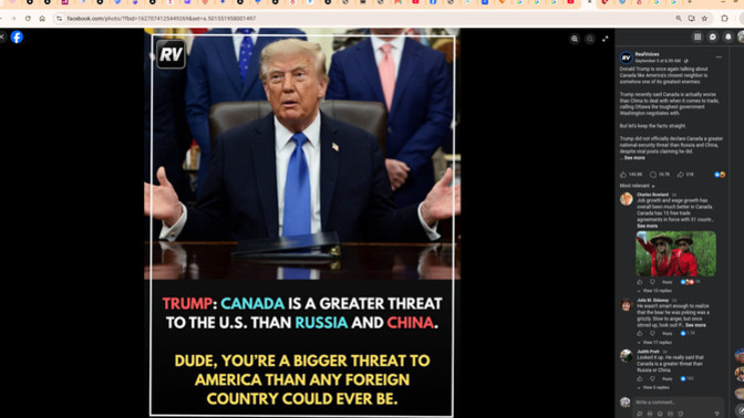 Is Trump right that Canada is a bigger threat than Russia or China?