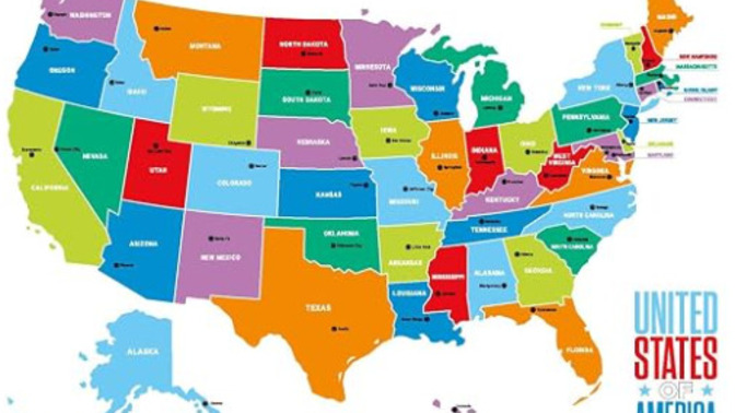 What statistic do these top 8 US states and numbers represent?