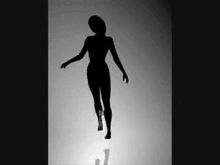 Does it look like the woman is spinning to the left (anti-clockwise) or to the right (clockwise) to you?