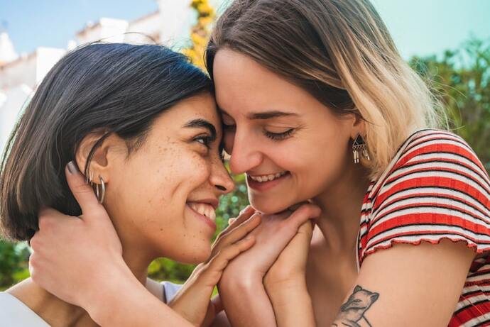 Which race is lesbianism more common among in the US?