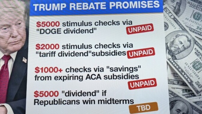 Did anybody get any of these rebate checks that Trump promised?