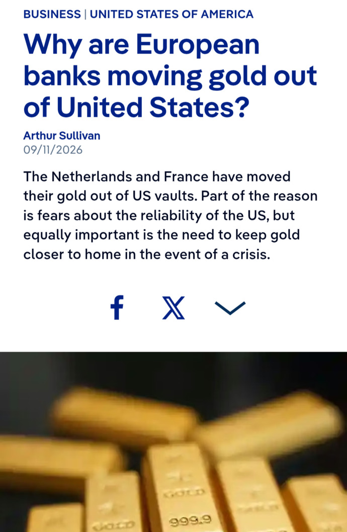 What do you think about European banks moving gold out of the US citing Trumps unpredictable policy making and antipathy towards the EU?