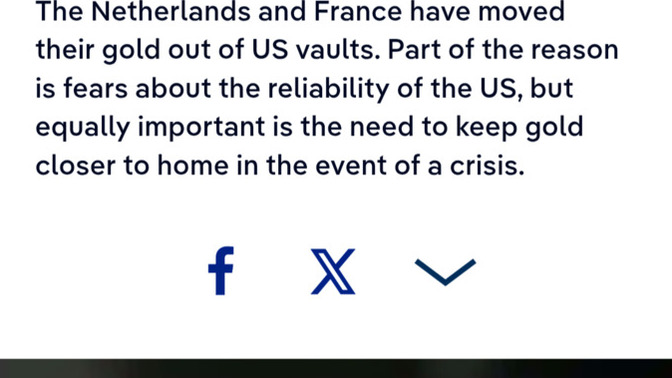 What do you think about European banks moving gold out of the US citing Trump's unpredictable policy making and antipathy towards the EU?