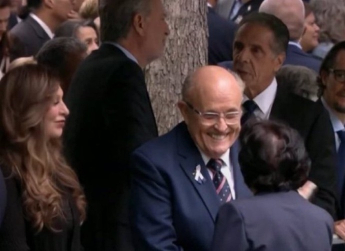 Why were AOC and Momdani laughing during the Ground Zero memorial?
