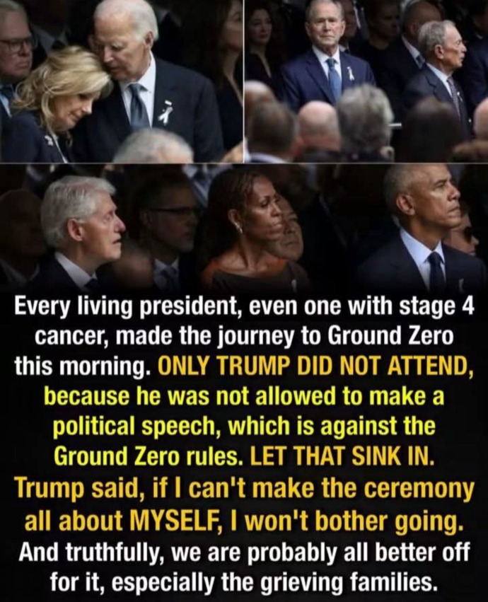 So, why would Trump skip the 9/11 memorial because he couldnt give a political speech... WTAF?