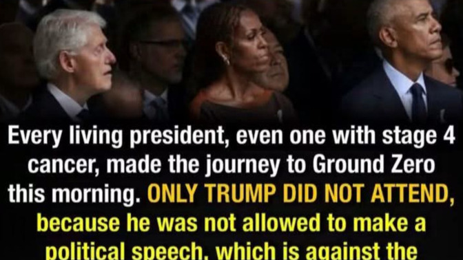 So, why would Trump skip the 9/11 memorial because he couldn't give a political speech... WTAF?