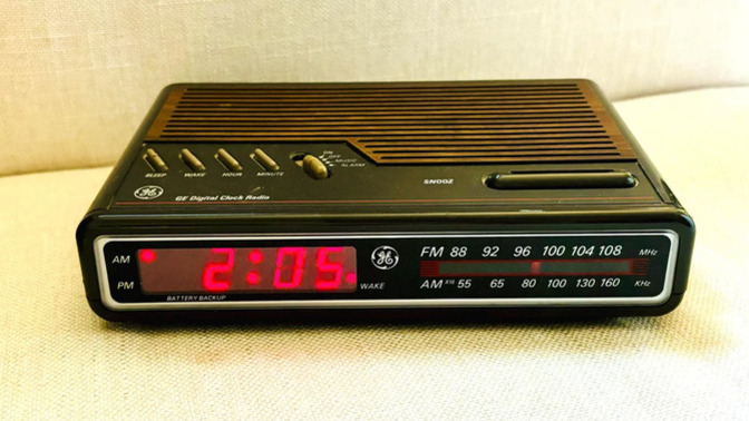 Did you have this classic GE clock radio on your nightstand?