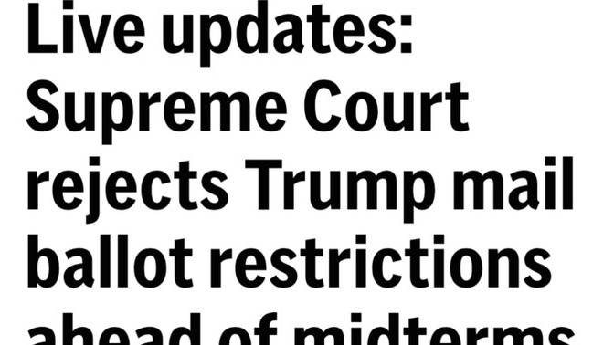 Are you surprised that the SCOTUS blocked Trump's latest attempt to subvert democracy and control elections?