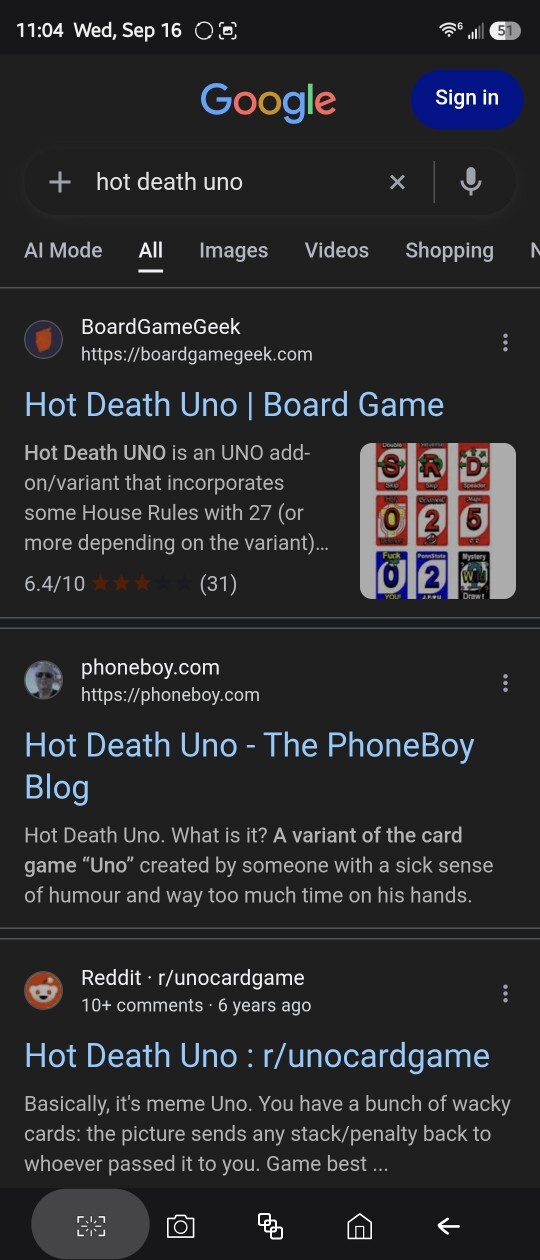 Has anyone here tried playing Hot Death UNO?