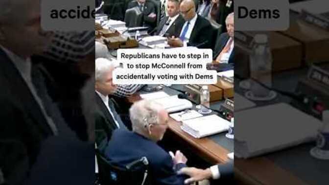 Isn't the fact that Republicans had to step in and stop McConnell from voting with Dems another sign that Mitch is done and needs to give it up?