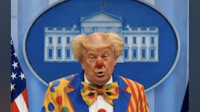 My one-word description of Donald Trump is “Clown.” What is yours?