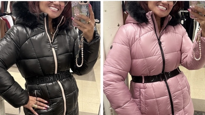 Pink coat or black coat: which one should I choose if both look good?