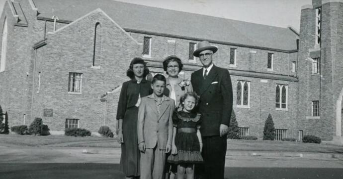 Family dressed for church, 1960s